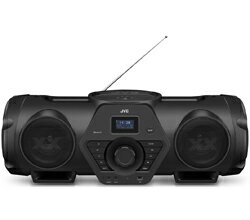 JVC パワードウーハーCDシステム XX RV-NB250BT 重低音 内蔵バッテリー ショルダーベルト付属