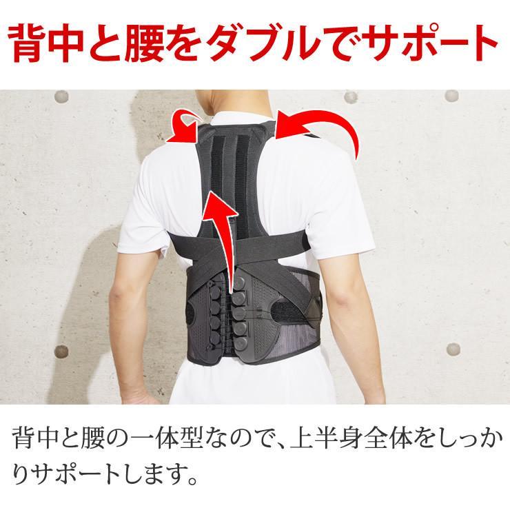 アッドキッチンの背中と腰をWサポート！腰痛ベルト 骨盤ベルト 猫背矯正ベルト 骨盤矯正 姿勢矯正 腰痛 コルセット 腰 サポーター 腰痛グッズ｜アングル2