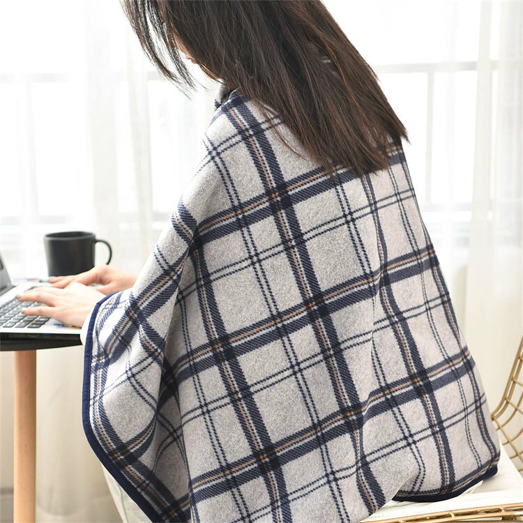 アッドキッチンの着る毛布 防寒対策 ブランケット ひざ掛け 羽織る シープボア 厚手 おしゃれ ベビー 北欧 毛布 あったか 暖かい ふわふわ もこもこ メン｜アングル3