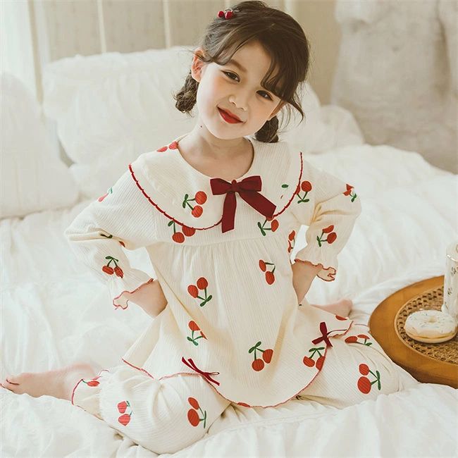 Pyjamas Niños Merlias Niñas Damas Dulce Camiseta Juvenil Deliciosas Longas mangas Camiseta Longas mangas Niños Deliciosos Camiseta Princesa — vista 3