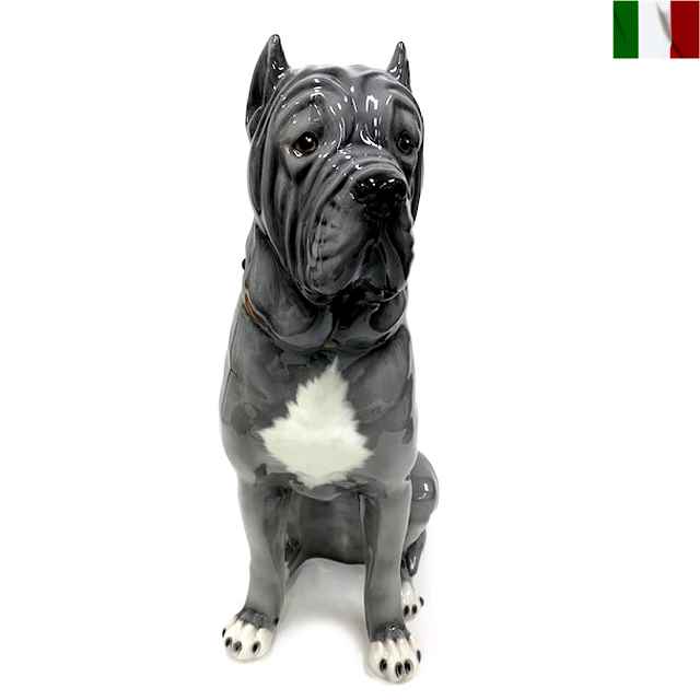 ナポリタンマスティフ イタリア製 置物 動物 犬 陶器 dog クラシック テイスト