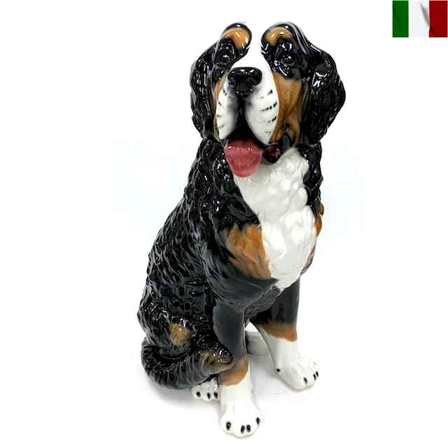 バーニーズマウンテン イタリア製 置物 動物 犬 陶器 dog クラシック テイスト