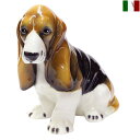 バセットハウンド 置物 犬 イタリア インテリア オブジェ 陶器 クラシック テイスト(3)