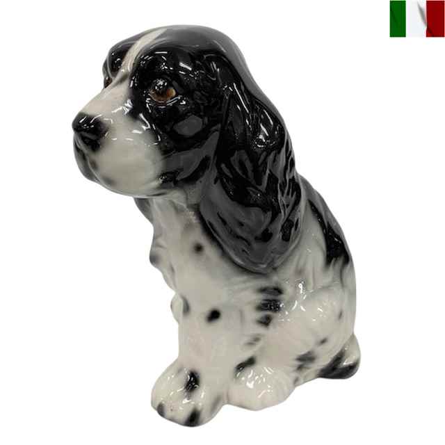 コッカースパニエル 置物 犬 陶器 クラシック イタリア インテリア オブジェ
