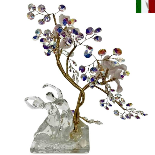 花 置物 クリスタル インテリア オブジェ スペイン フラワー