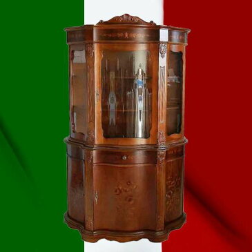ガラスキャビネット クラシック テイスト 象嵌 イタリア製