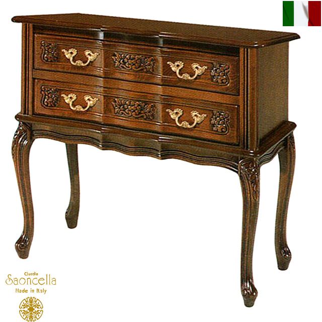 チェスト 2段 クラシック イタリア製 猫脚