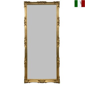 壁掛け 鏡 姿見 全身鏡 ミラー 長方形 クラシック イタリア