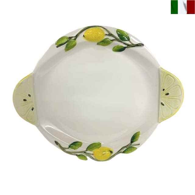リムプレート 変形大皿 レモン リム皿 イタリア インテリア 陶器 クラシック
