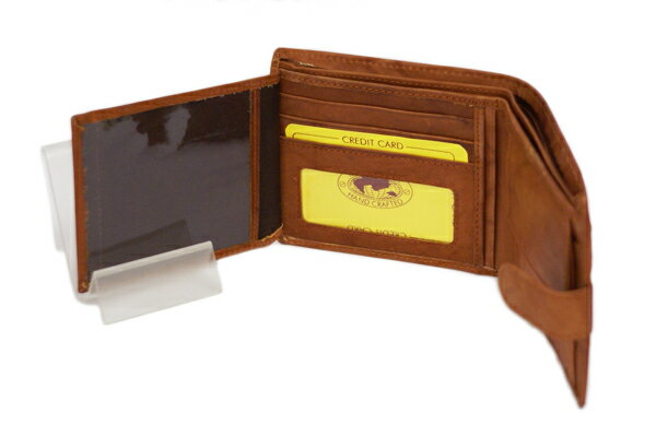 サンプル品/アウトレット/B品/訳あり/返品交換不可/ レザー 二つ折り財布　ウォレット　/本革/メンズ/835