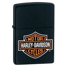 メール便発送 / ZIPPO ブラックマットHarley-Davidson Logo - 218HD.H252 ジッポー ライター