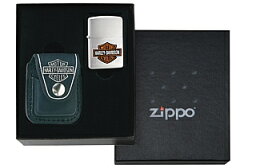 ライター ZIPPO ギフトセット ハーレーダビッドソン本革ライターポーチ /ブラック/Harley Davidson Lighter Pouch - with loop gift set- HDP6