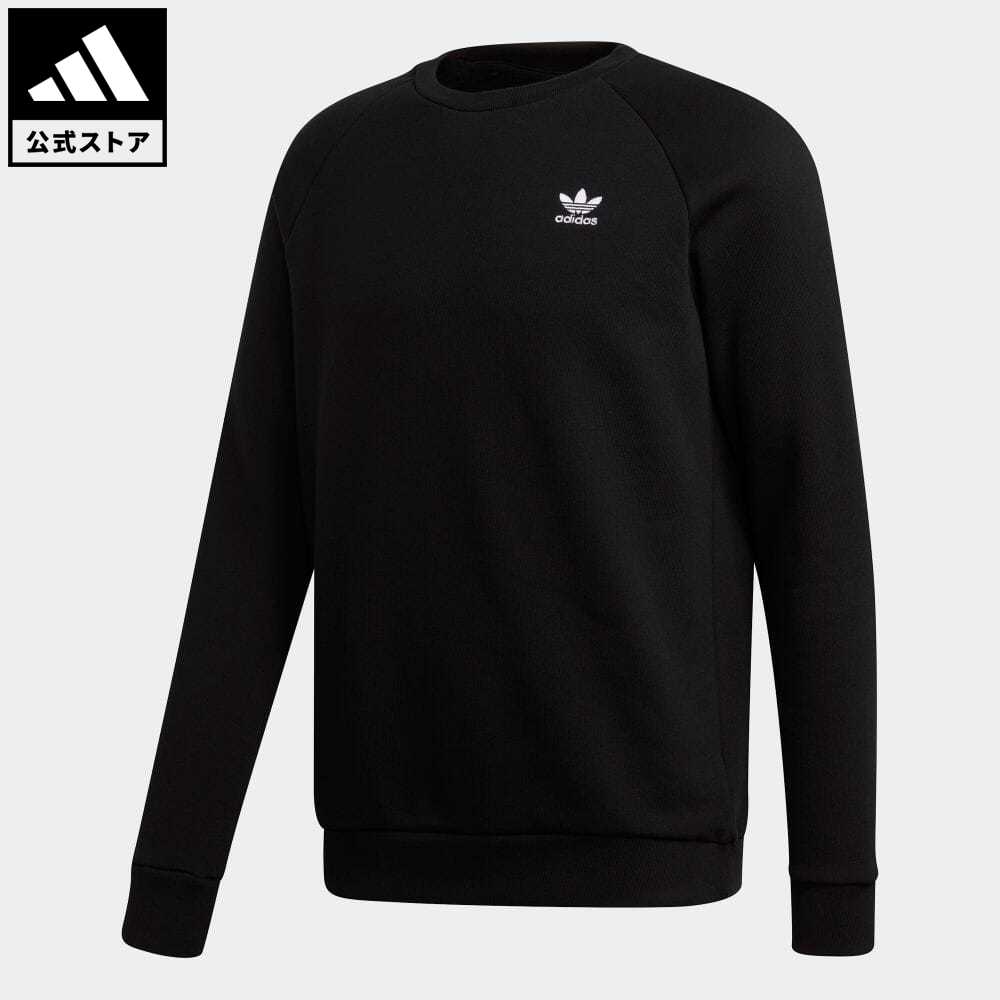 【公式】アディダス adidas 返品可 ESSENTIAL CREW オリジナルス メンズ ウェア・服 トップス スウェット（トレーナー） 黒 ブラック DV1600のサムネイル