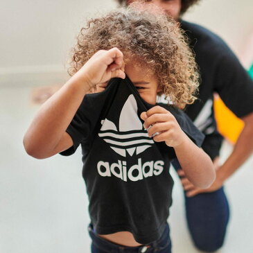 【公式】アディダス adidas 返品可 トレフォイル Tシャツ オリジナルス キッズ ウェア・服 トップス Tシャツ 黒 ブラック DV2829 半袖