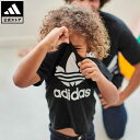 アディダス adidas 返品可 トレフォイルTシャツ オリジナルス キッズ／子供用 ウェア・服 トップス Tシャツ 黒 ブラック DV2829 半袖