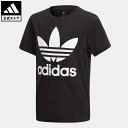  adidas 子供用トレフォイルTシャツ黒 DV2905 半袖 p0304  