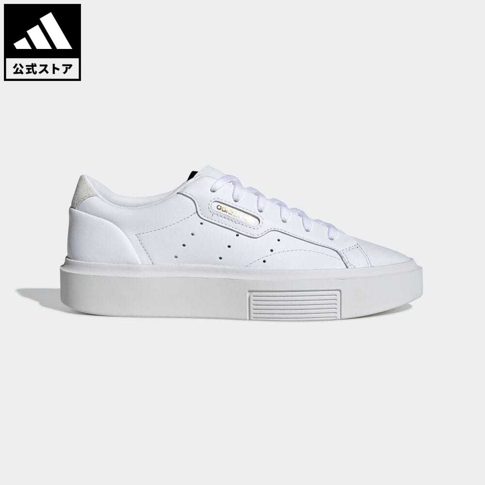 【公式】アディダス adidas 返品可 アディダス スリーク スーパー [adidas Sleek Super Shoes] オリジナルス レディース シューズ スニーカー 白 ホワイト EF8858 whitesneaker ローカット coupon対象0429