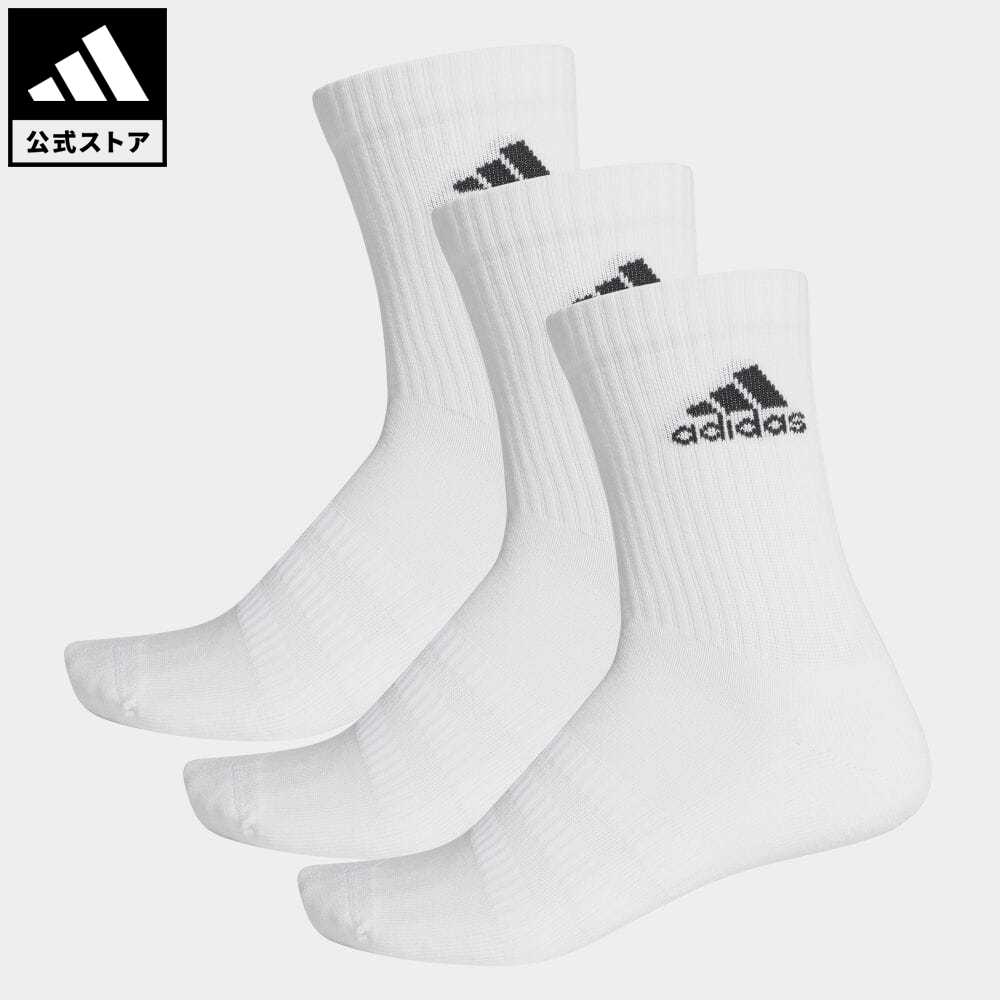   AfB X adidas ԕi WEg[jO NbV N[ \bNX 3g [Cushioned Crew Socks 3 Pairs] Y fB[X ANZT[ \bNXEC N[\bNX  zCg DZ9356