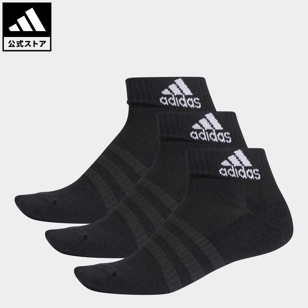   AfB_X adidas ԕi WEg[jO NbV AN \bNX 3g [Cushioned Ankle Socks 3 Pairs] Y fB[X ANZT[ \bNXEC AN\bNX  ubN DZ9379