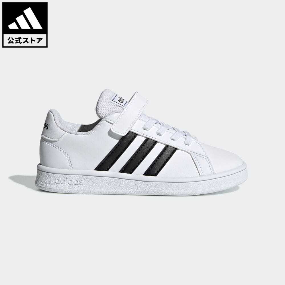 【公式】アディダス adidas 返品可 テニス グランドコート / GrandCourt スポーツウェア キッズ／子供用 シューズ・靴 スポーツシューズ 白 ホワイト EF0109 テニスシューズ