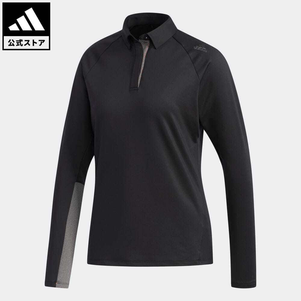 【20%OFFクーポン対象 08/19 10:00〜08/23 09:59】【公式】アディダス adidas 返品可 ゴルフ クライマウォーム コントラストスリーブ 長袖ポロ / Performance LS Polo レディース ウェア・服 トップス ポロシャツ 黒 ブラック EJ7363