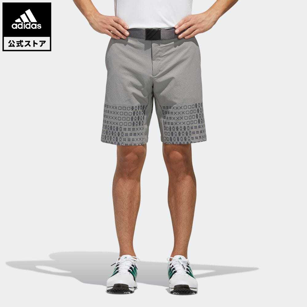 【公式】アディダス adidas 返品可 ゴルフ ADICROSS TOKYOプリント ショートパンツ メンズ ウェア・服 ボトムス パンツ グレー FJ4413 notp