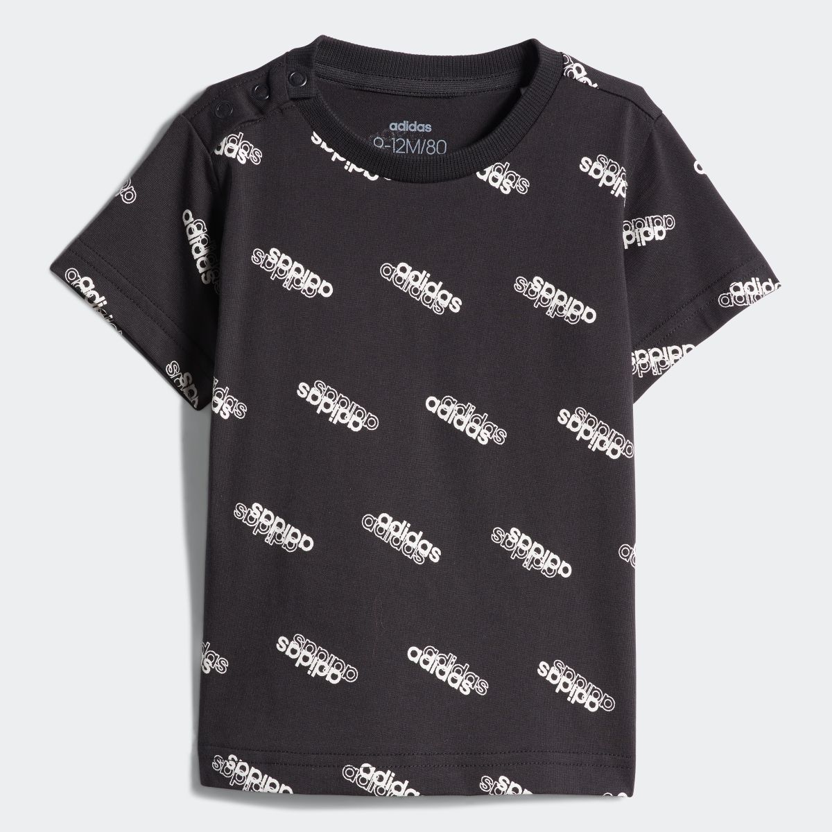 【公式】アディダス adidas I FAVOURITES Tシャツ&ショーツ セット キッズ ウェア セットアップ 黒 ブラック FM0658 上下