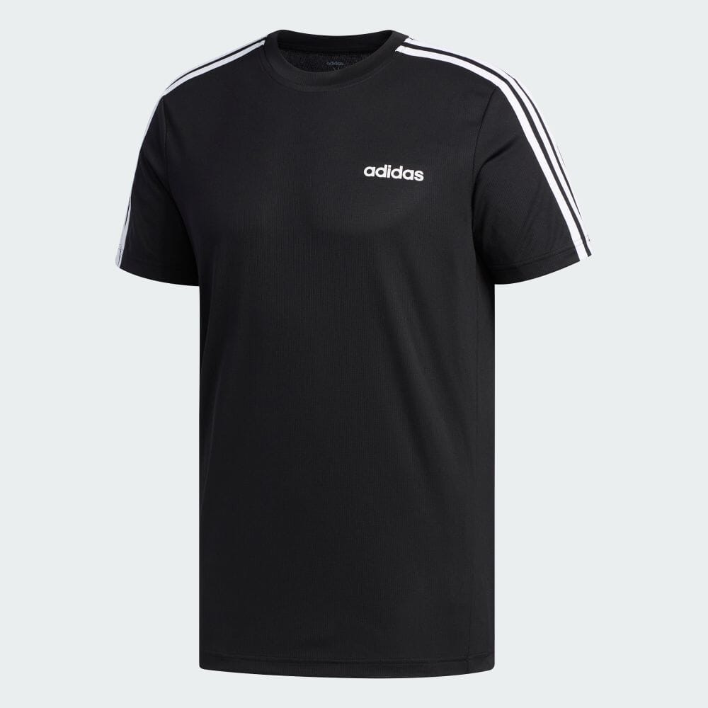 【20%OFFクーポン対象 08/19 10:00〜08/23 09:59】【公式】アディダス adidas 返品可 ジム・トレーニング デザインド トゥ ムーブ 3ストライプス 半袖Tシャツ / Design 2 Move 3-Stripes Tee メンズ ウェア・服 トップス Tシャツ 黒 ブラック FL0349 半袖