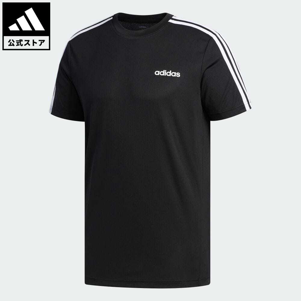 【公式】アディダス adidas 返品可 ジム・トレーニング デザインド トゥ ムーブ 3ストライプス 半袖Tシャツ / Design 2 Move 3-Stripes Tee メンズ ウェア・服 トップス Tシャツ 黒 ブラック FL0349 半袖のサムネイル