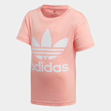 【公式】アディダス adidas 子供用トレフォイル Tシャツ [Trefoil Tee] オリジナルス キッズ ウェア トップス Tシャツ ピンク FM5625 半袖