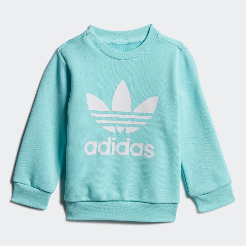 【公式】アディダス adidas 子供用 クルー スウェットシャツ 上下セット [Crew Sweatshirt Set] キッズ オリジナルス ボーイズ＆ガールズ ウェア セットアップ ジャージ FM5588