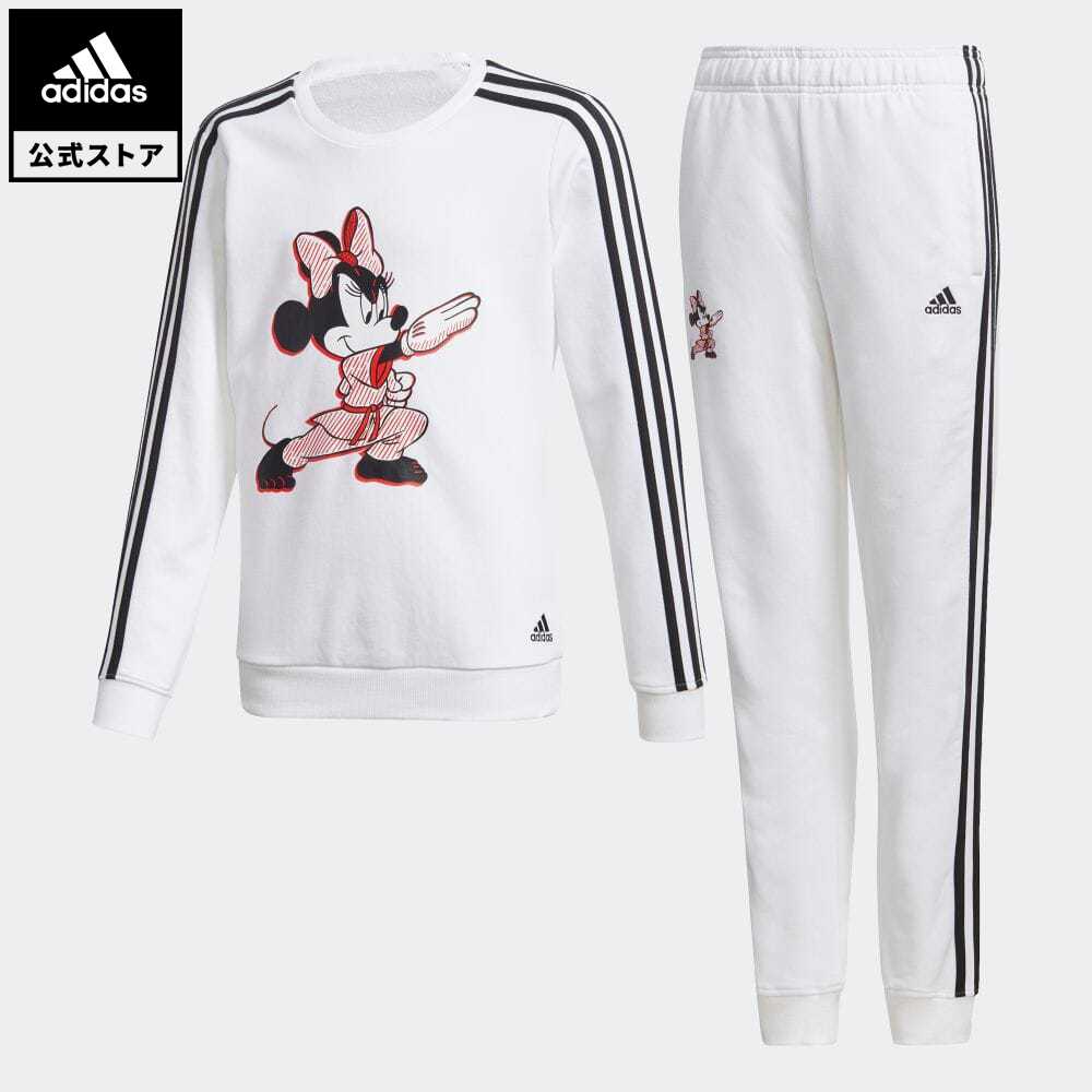 【公式】アディダス adidas ミニーマウス 空手 トラックスーツ（ジャージセットアップ） / Minnie Mouse Karate Track Suit キッズ ウェア セットアップ ジャージ 白 ホワイト GP9689 上下 coupon対象0429