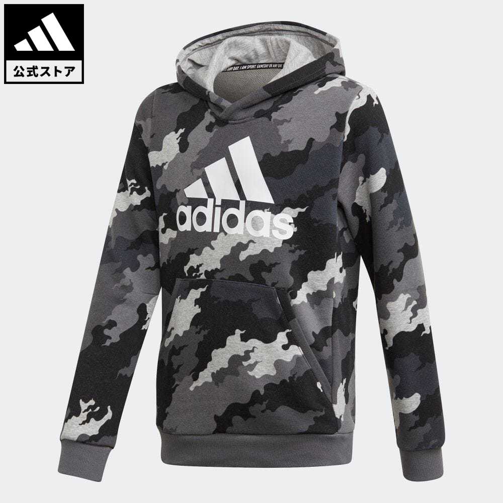 【20%OFFクーポン対象 08/19 10:00〜08/23 09:59】【公式】アディダス adidas 返品可 Must Haves Badge of Sport Pullover スポーツウェア キッズ／子供用 ウェア・服 トップス パーカー(フーディー) スウェット（トレーナー） グレー GE0693 トレーナー