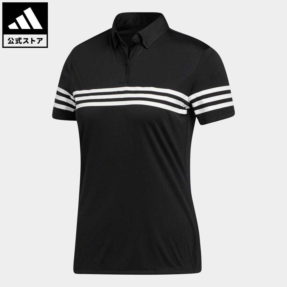 【公式】アディダス adidas 返品可 ゴルフ スリーストライプス 半袖シャツ / S/S POLO レディース ウェア・服 トップス ポロシャツ 黒 ブラック FS6464 notp