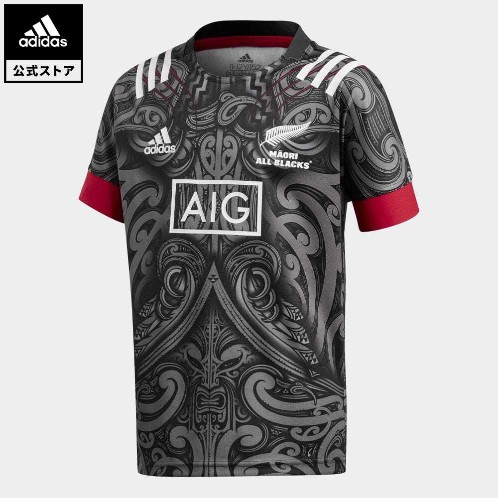 【公式】アディダス adidas ラグビー マオリ レプリカ ジャージー Y キッズ ウェア トップス ユニフォーム 黒 ブラック GH5018