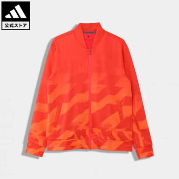 【公式】アディダス adidas 返品可 ゴルフ ジオメトリックプリント 長袖フルジップライニングスウェット / Jersey Jacket メンズ ウェア・服 アウター ジャケット ピンク FS6917