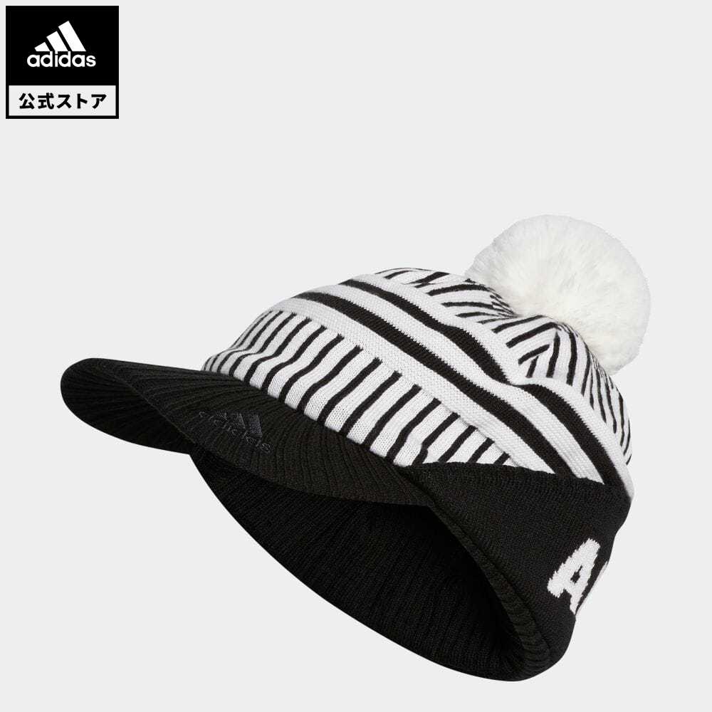 【公式】アディダス adidas 返品可 ゴルフ ウィメンズ バイザーニットキャップ / Knit Pompom Cap レディース アクセサリー 帽子 ニット帽/ビーニー 黒 ブラック GD8826 notp