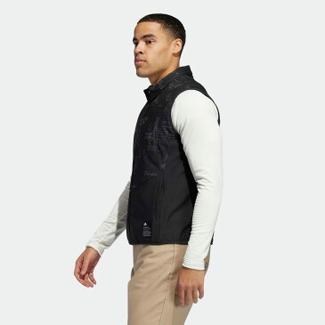 【公式】アディダス adidas 返品可 ゴルフ ヒストリカルパターン 中わたフルジップベスト / Padded Vest メンズ ウェア・服 アウター ジャケット 黒 ブラック GH7354 notp