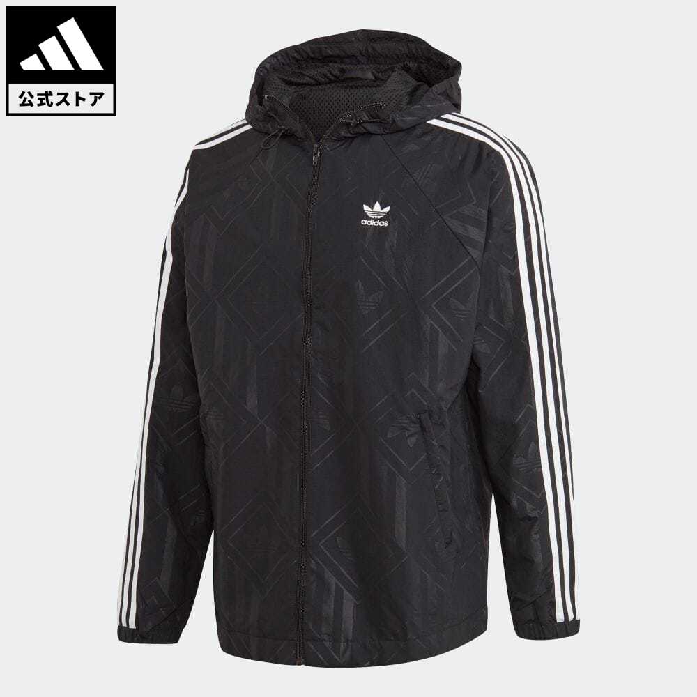 【公式】アディダス adidas 返品可 モノグラム ウインドブレーカー オリジナルス メンズ ウェア・服 アウター ウインドブレーカー 黒 ブラック GD5844