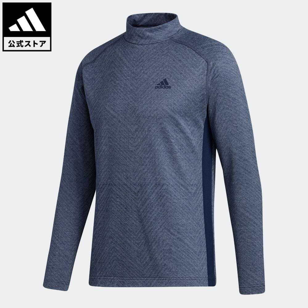 【公式】アディダス adidas ゴルフ メランジジャカード 長袖モックネックシャツ 【ゴルフ】/ Allover Print Long Sleeve Tee メンズ ウェア トップス Tシャツ 青 ブルー FS6858 ロンt p1023