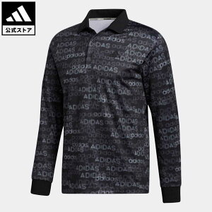 【公式】アディダス adidas 返品可 ゴルフ ロゴグラフィック 長袖ポロ / Graphic Logo L/S Polo メンズ ウェア・服 トップス ポロシャツ 黒 ブラック GR0464 notp