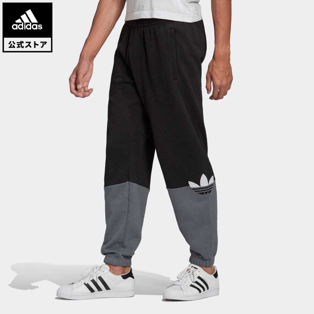 【公式】アディダス adidas 返品可 アディカラー スライスド トレフォイル スウェットパンツ オリジナルス メンズ ウェア・服 ボトムス スウェット（トレーナー） パンツ 黒 ブラック GN3445 スウェット