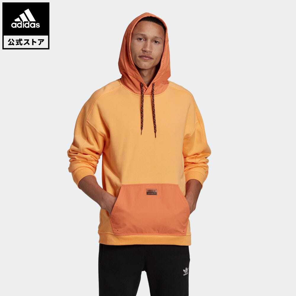 【公式】アディダス adidas 返品可 R.Y.V. ユーティリティ パーカー オリジナルス メンズ ウェア・服 トップス パーカー(フーディー) スウェット（トレーナー） オレンジ GN3279 トレーナー
