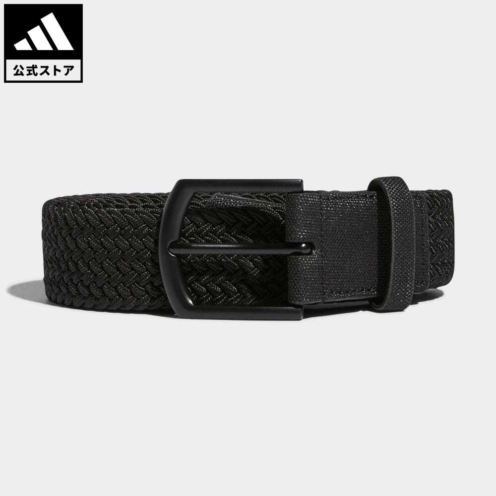 【公式】アディダス adidas 返品可 ゴルフ ブレードストレッチベルト / Braided Stretch Belt メンズ レディース アクセサリー ベルト 黒 ブラック GQ6886