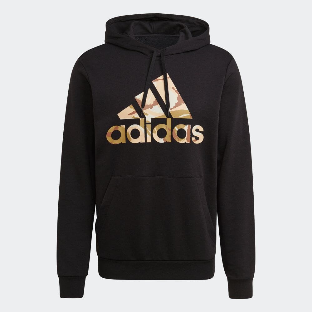 【20%OFFクーポン対象 08/19 10:00〜08/23 09:59】【公式】アディダス adidas 返品可 エッセンシャルズ カモフラージュ パーカー / Essentials Camouflage Hoodie メンズ ウェア・服 トップス パーカー(フーディー) スウェット（トレーナー） 黒 ブラック GL0019 トレーナー