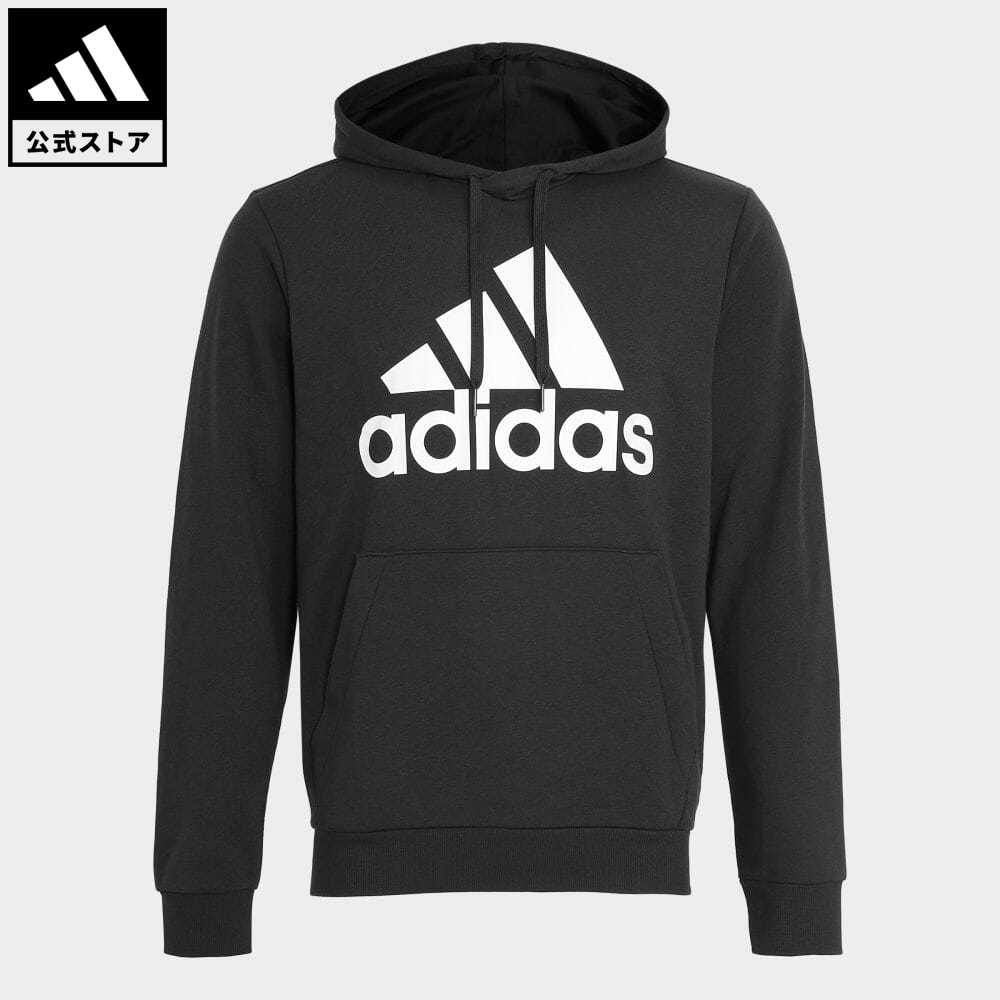 【公式】アディダス adidas 返品可 エッセンシャルズ ビッグロゴ パーカー / Essentials Big Logo Hoodie メンズ ウェア・服 トップス パーカー(フーディー) スウェット（トレーナー） 黒 ブラック GK9540 トレーナー