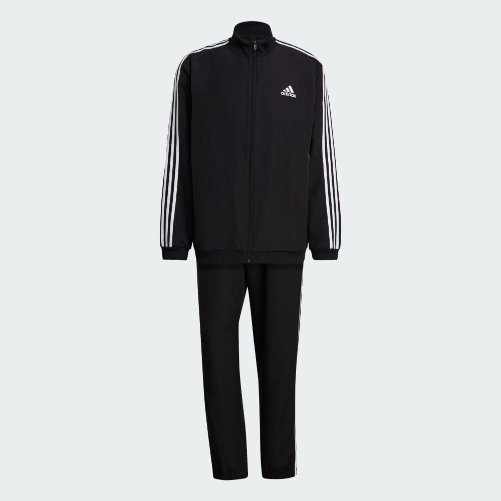 【公式】アディダス adidas 返品可 AEROREADY エッセンシャルズ レギュラーフィット 3ストライプス トラックスーツ / AEROREADY Essentials Regular-Fit 3-Stripes Track Suit メンズ ウェア・服 セットアップ ジャージ 黒 ブラック GK9950 上下