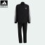 【公式】アディダス adidas 返品可 AEROREADY エッセンシャルズ レギュラーフィット 3ストライプス トラックスーツ / AEROREADY Essentials Regular-Fit 3-Stripes Track Suit スポーツウェア メンズ ウェア・服 セットアップ ジャージ 黒 ブラック GK9950 上下