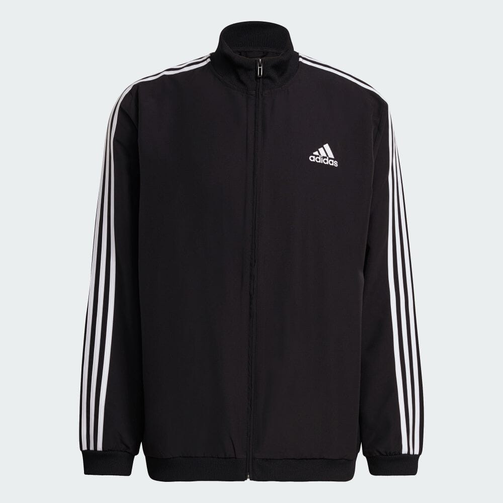 【公式】アディダス adidas 返品可 AEROREADY エッセンシャルズ レギュラーフィット 3ストライプス トラックスーツ / AEROREADY Essentials Regular-Fit 3-Stripes Track Suit メンズ ウェア・服 セットアップ ジャージ 黒 ブラック GK9950 上下