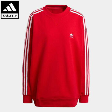 【公式】アディダス adidas 返品可 アディカラー クラシックス オーバーサイズ スウェット オリジナルス レディース ウェア・服 トップス スウェット(トレーナー) 赤 レッド GN2829